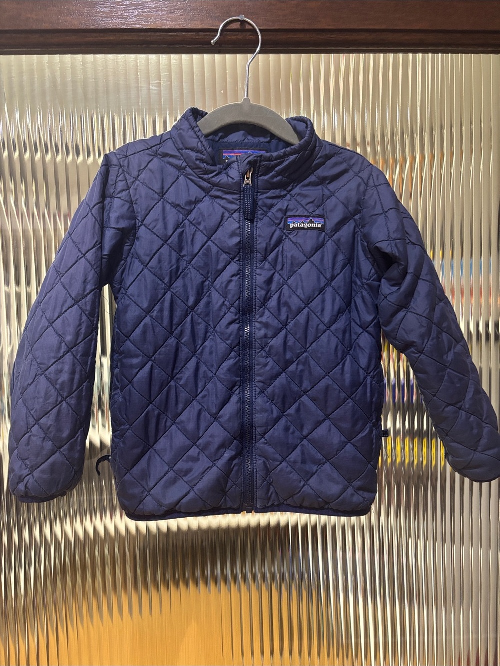 Patagonia Quilted Navy Diamond-Stitch Jacket
